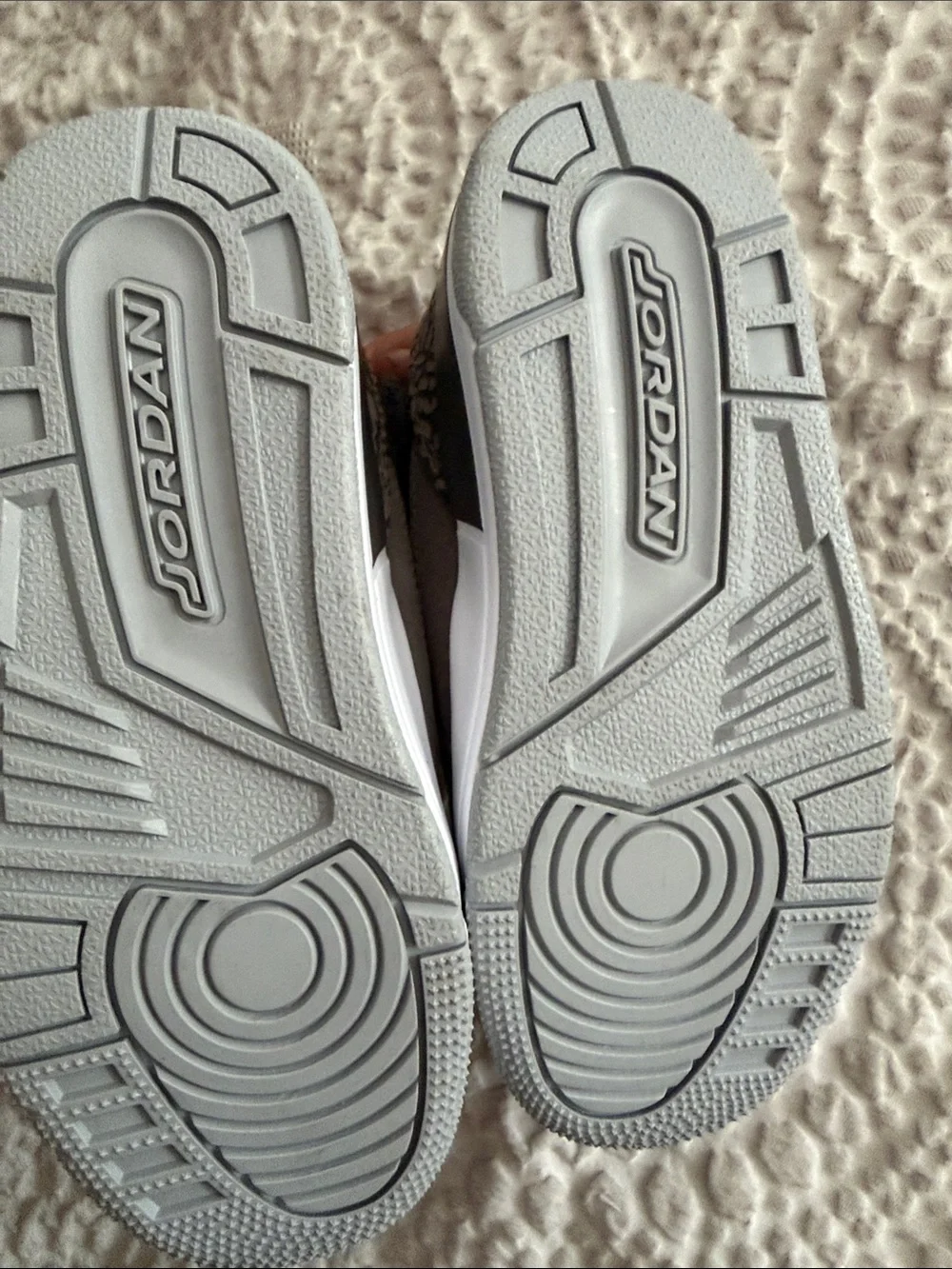 Jordan Kids Brown and Gray Hook-and-Loop Sneakers